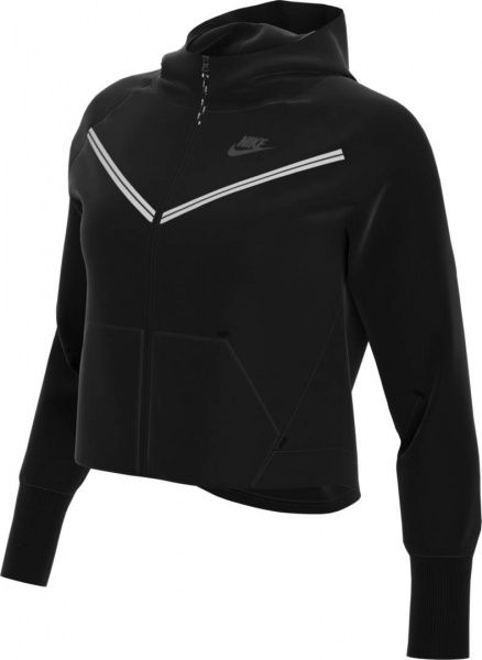 Джемпер Nike W NSW TCH FLC WR HOODIE FZ CW4298-010 р. M черный