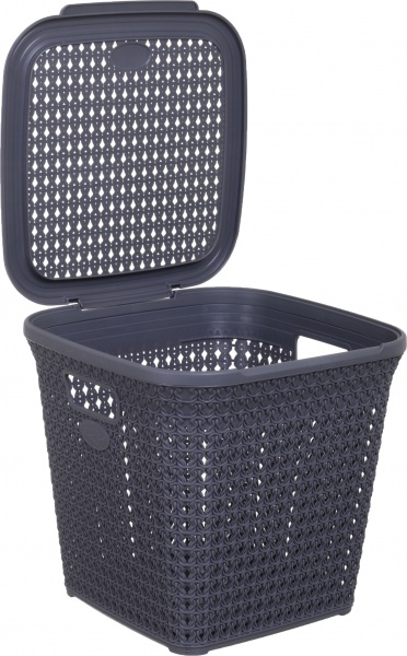 Кошик для білизни RIO KNIT 15 л 299х296х278 мм темно-сірий 