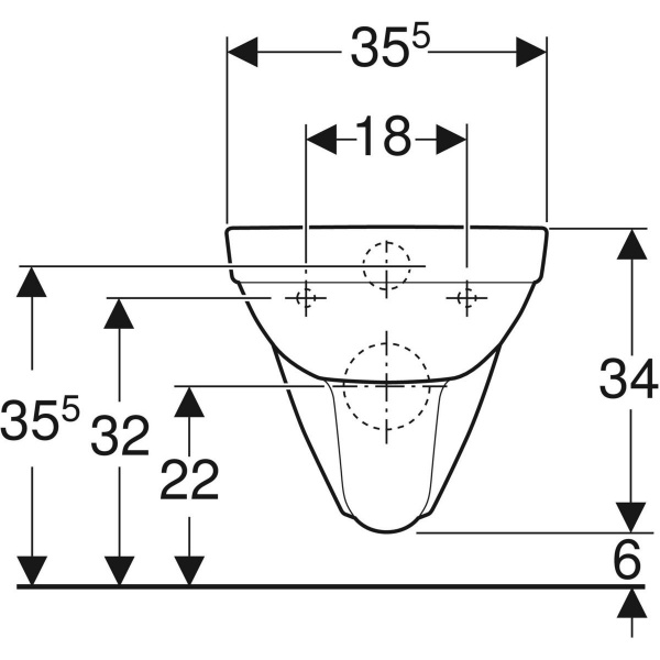Унітаз підвісний Geberit Selnova воронкоподібний Rimfree