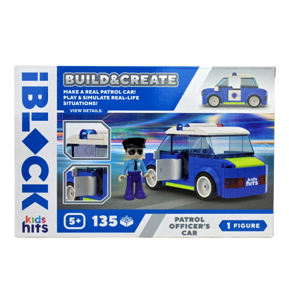 Конструктор Shantou Kids hits IBLOCK JUNIOR Patrol Car 135 дет. KH41/002/3