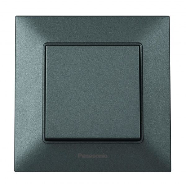 Выключатель одноклавишный Panasonic Arkedia Slim без подсветки 10 А 250В дымчатый 480100216