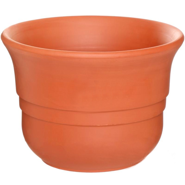 Горшок керамический Каменный цветок Азалия рельефный 1391 круглый 3 л терракот 