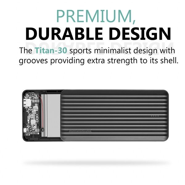 Зовнішній акумулятор (Powerbank) Promate Titan-30 30000 mAh (titan-30.black) 