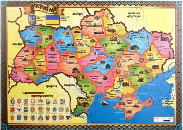 Пазлы Uteria Историческая карта Украины