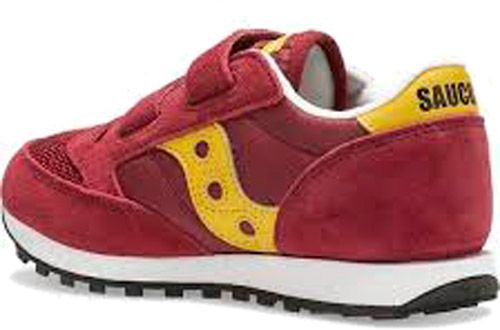 Кроссовки Saucony JAZZ ORIGINAL VINTAGE HL SK262123 р.US 3 бордовый с желтым