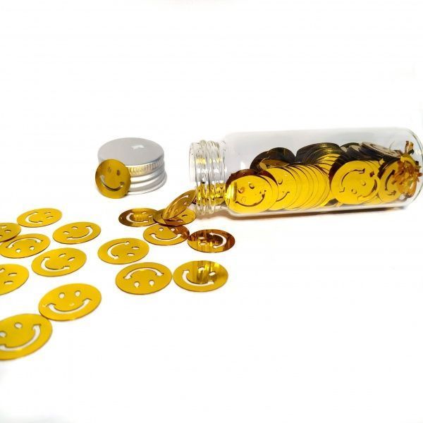 Конфетти для декорирования в стеклянной банке Смайл 1 шт. Річ-Ленд