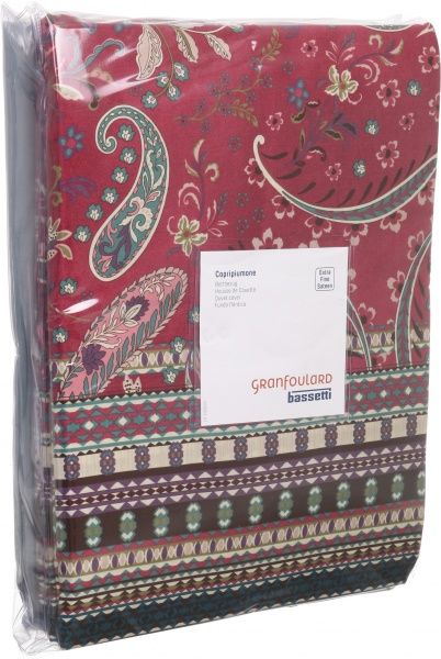 Комплект постільної білизни Burano R2 сімейний червоний Granfoulard