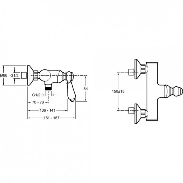 Змішувач для душу Jacob Delafon Louise E24362-CP без д/к