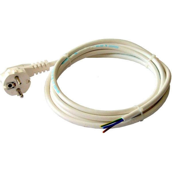 Провід з вилкою Одескабель ПВС 3x1,5 1,7 м із заземленням 220В 16А IP20 білий