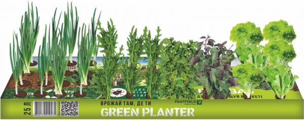 Субстрат торф'яний PEATFIELD Зелений плантатор 25 л