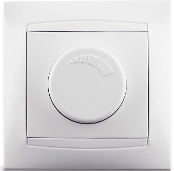 Світлорегулятор поворотний Erste Prestige 600Вт IP20 білий 9206-71,W