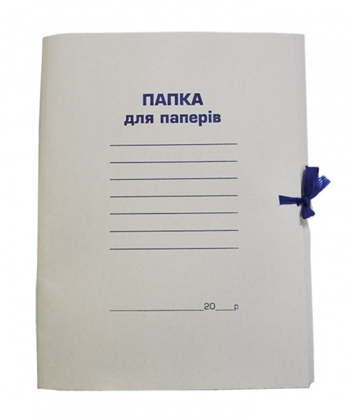 Папка для документов на завязках А4 картон 0,35 мм клееный клапан Buromax 