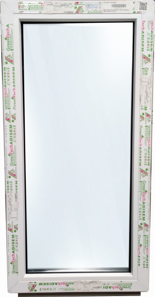 Вікно глухе GreenTech 60 500x1000 мм без відкривання 