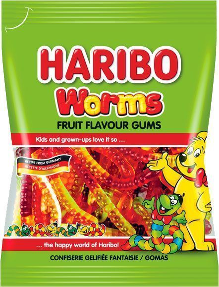 Цукерки Haribo желейні неглазуровані Жувальні черв'ячки (9002975378000)