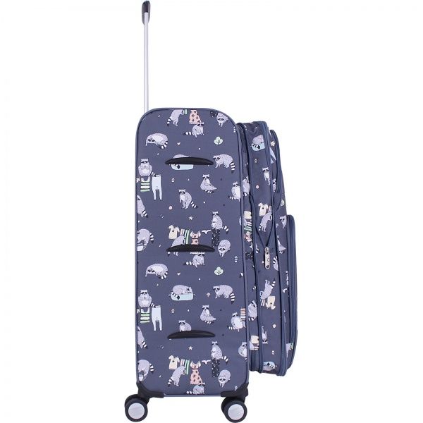 Чемодан Bagland Леон 90 л серый с рисунком 220 (0037966274) 