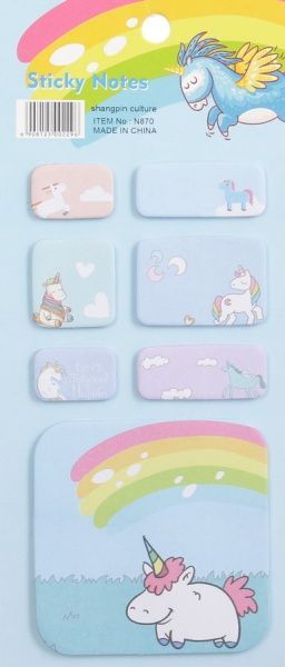 Блок бумаги Единорог голубой 30 шт.