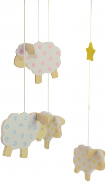 Мобиль goki деревянный Овечки 52951