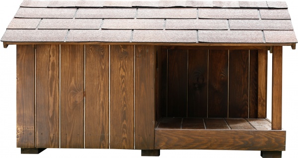 Дом для собак С навесом 1300х750 мм средняя сосна цельная двухскатная крыша