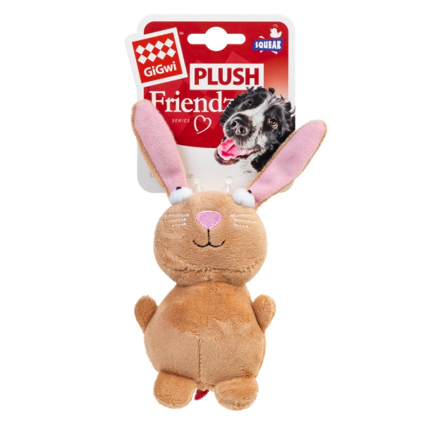 Игрушка для собак GiGwi Кролик с пищалкой Plush 16 см