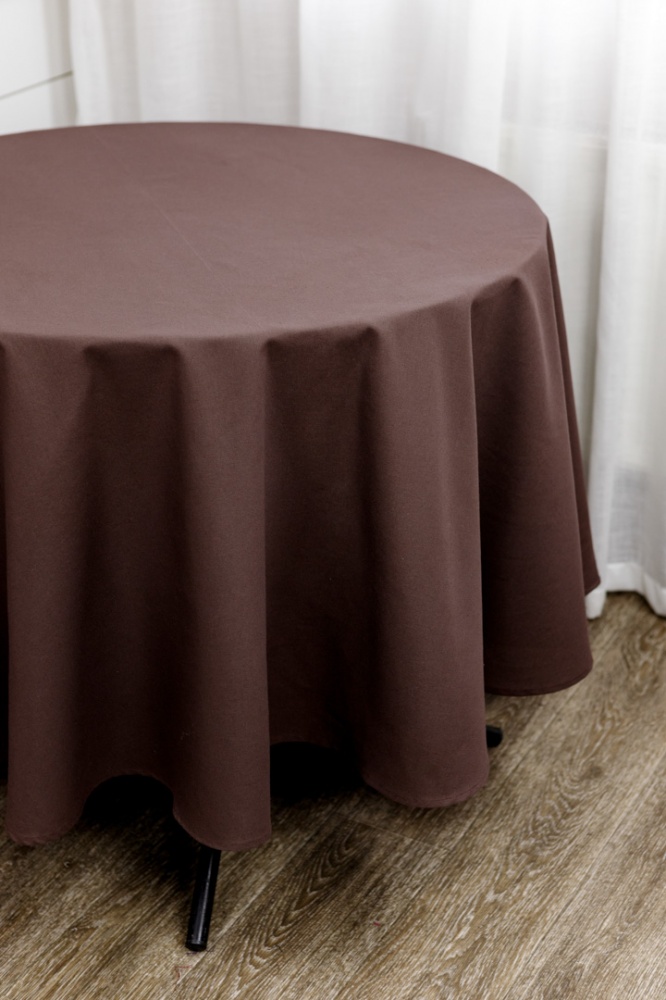 Скатерть Шиповник d200 коричневый La Nuit