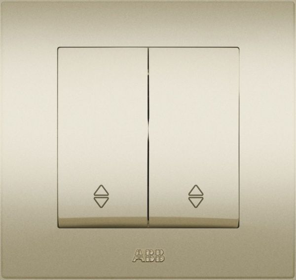 Выключатель проходной двухклавишный ABB Cosmo без подсветки 10 А титан 619-011400-211