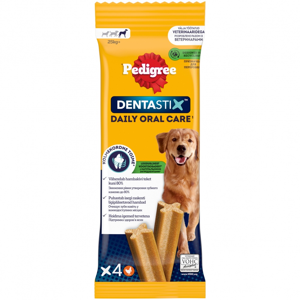 Ласощі для собак Pedigree великих порід старших за 4 міс DentaStix