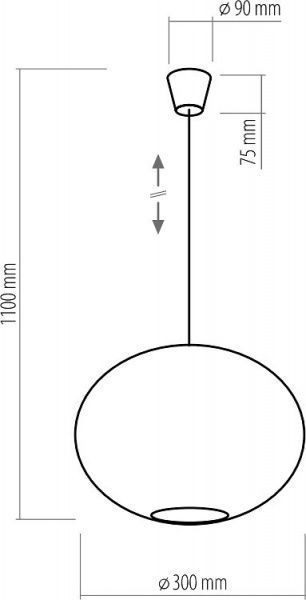 Люстра підвісна TK Lighting Backaz Gray 1865 1x60 Вт E27 сірий 1865 