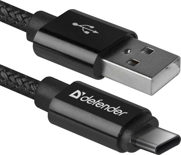 Кабель Defender USB Type-C 1 м чорний (87814) 