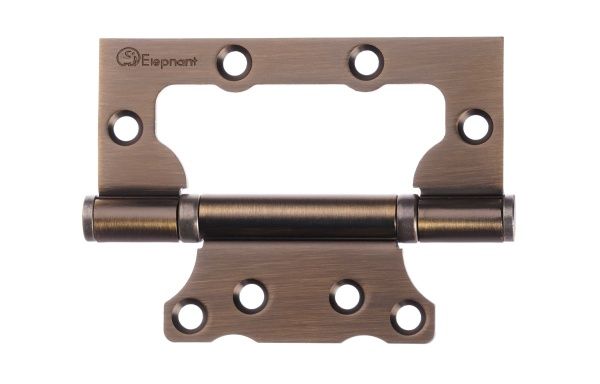 Петля Elephant накладная 100x75x3 мм матовая бронза универсальная 1 шт.