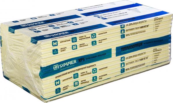 Экструзионный пенополистирол SYMMER 1200x550x30 мм SYMMER-XPS