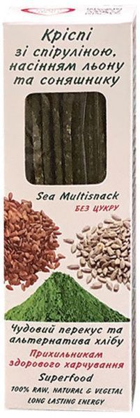 Криспи Golden Kings of Ukraine со спирулиной, семенами льна и подсолнечника 140 г
