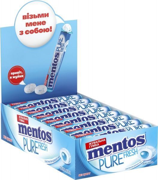 Жевательная резинка Mentos Pure Fresh Roll Мята 