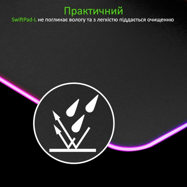 Килимок для миші Vertux SwiftPad-L Black (swiftpad-l.black) 