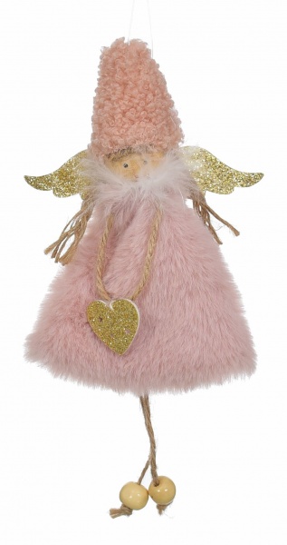 Украшение новогоднее Девочка 18 см розовый A-793866