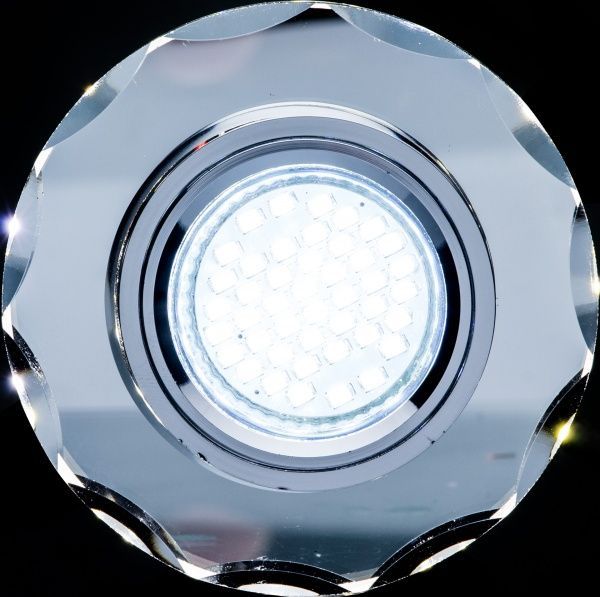 Светильник точечный Accento lighting MR16 с LED-подсветкой 3 Вт G5.3 4000 К зеркальное стекло ALHu-MKD-E005 