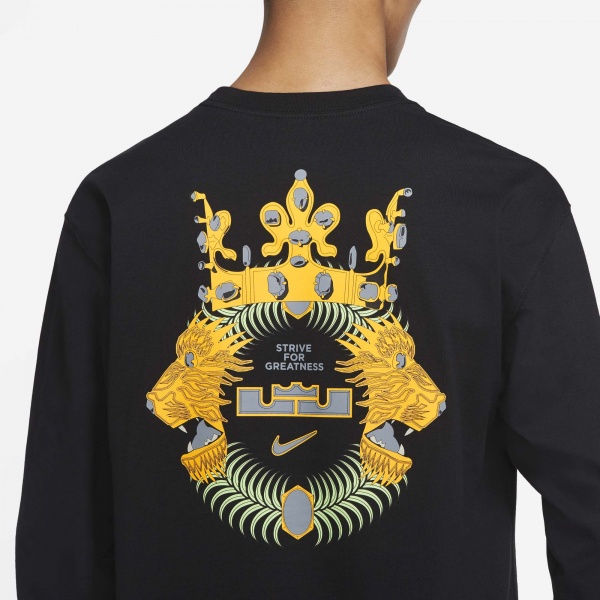 Футболка Nike LBJ M NK LION LS MAX90 TEE DM2464-010 р.2XL чорний