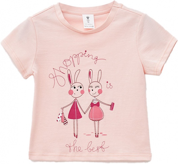 Футболка для дівчаток Роза р.110 пудра 210144 