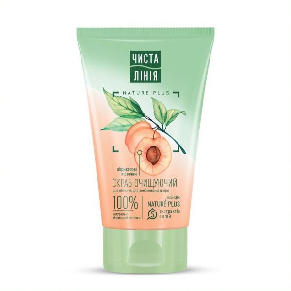 Скраб для лица Чистая Линия Очищающий Абрикосовые косточки 120 мл
