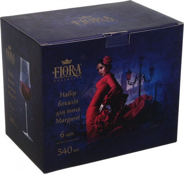 Набор бокалов для вина Margarett 540 мл 6 шт. Rona 