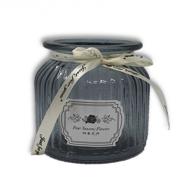 Ваза стеклянная YIWU Crystal Cindy 10,5 см черная 