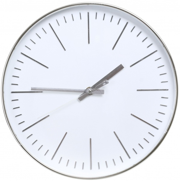 Часы настенные Сиквелл серебряная рамка 30,5х30,5х4,4 см