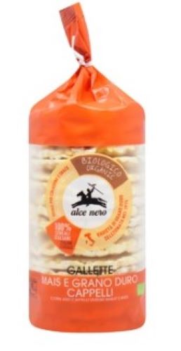 Хлібці ALCENERO кукурудзяні з пшеницею senatore cappelli органічні 100 г