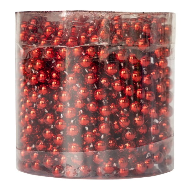 Намисто для ялинки 6 м 251949 6 мм червоний