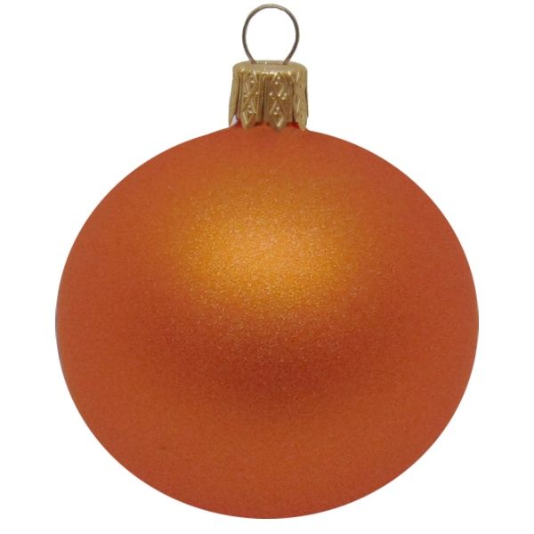 Куля новорічна d100 мандариновый матовий АХ12 1595 