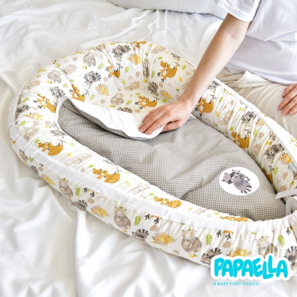 Кокон-позиціонер для немовляти IDEIA Обіймашки + ортопедична подушка 25x21 см 