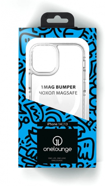 Прозорий чохол oneLounge 1Mag Bumper MagSafe для iPhone 14 | 13