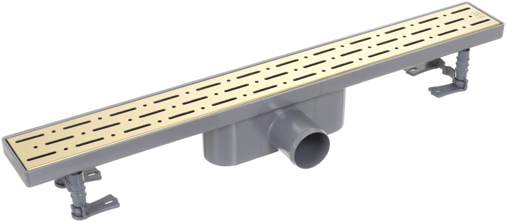 Душевой лоток Water House Душевой канал WATER HOUSE (корпус из пластиковый) L 60см, нержавеющая решетка цвет золотой