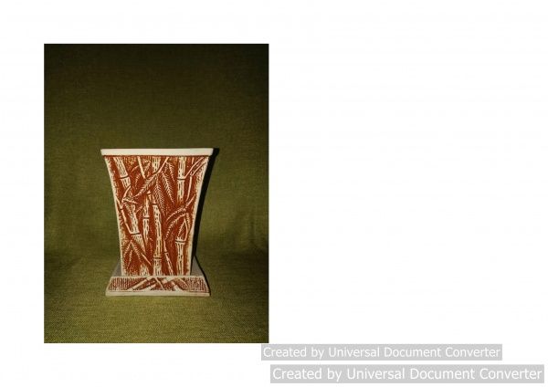 Горщик керамічний Бамбук квадрат Б 3л коричневий 