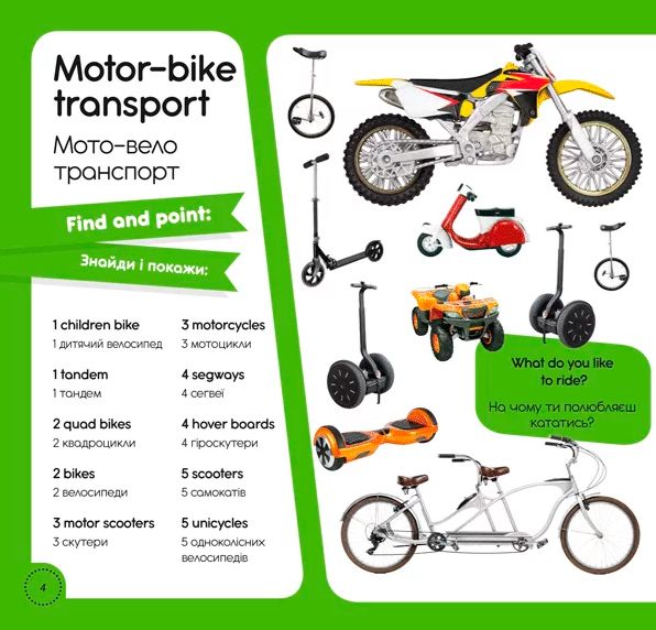 Книга «Книга 100 слів про транспорт / 100 words about transport»