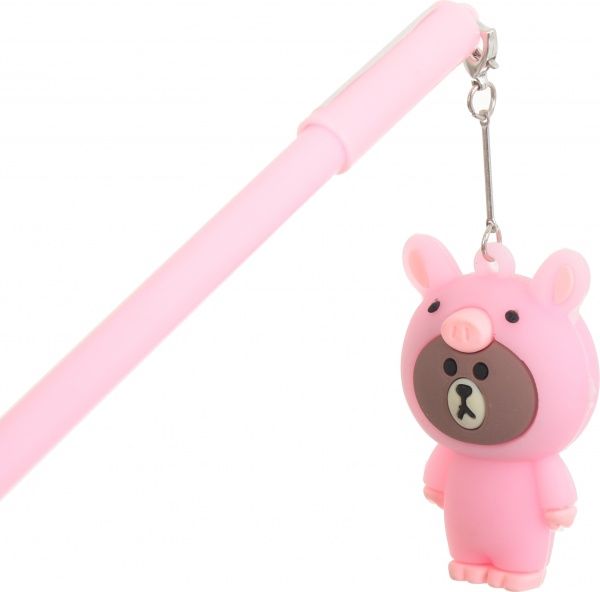 Ручка гелевая розовая Медвежий карнавал 